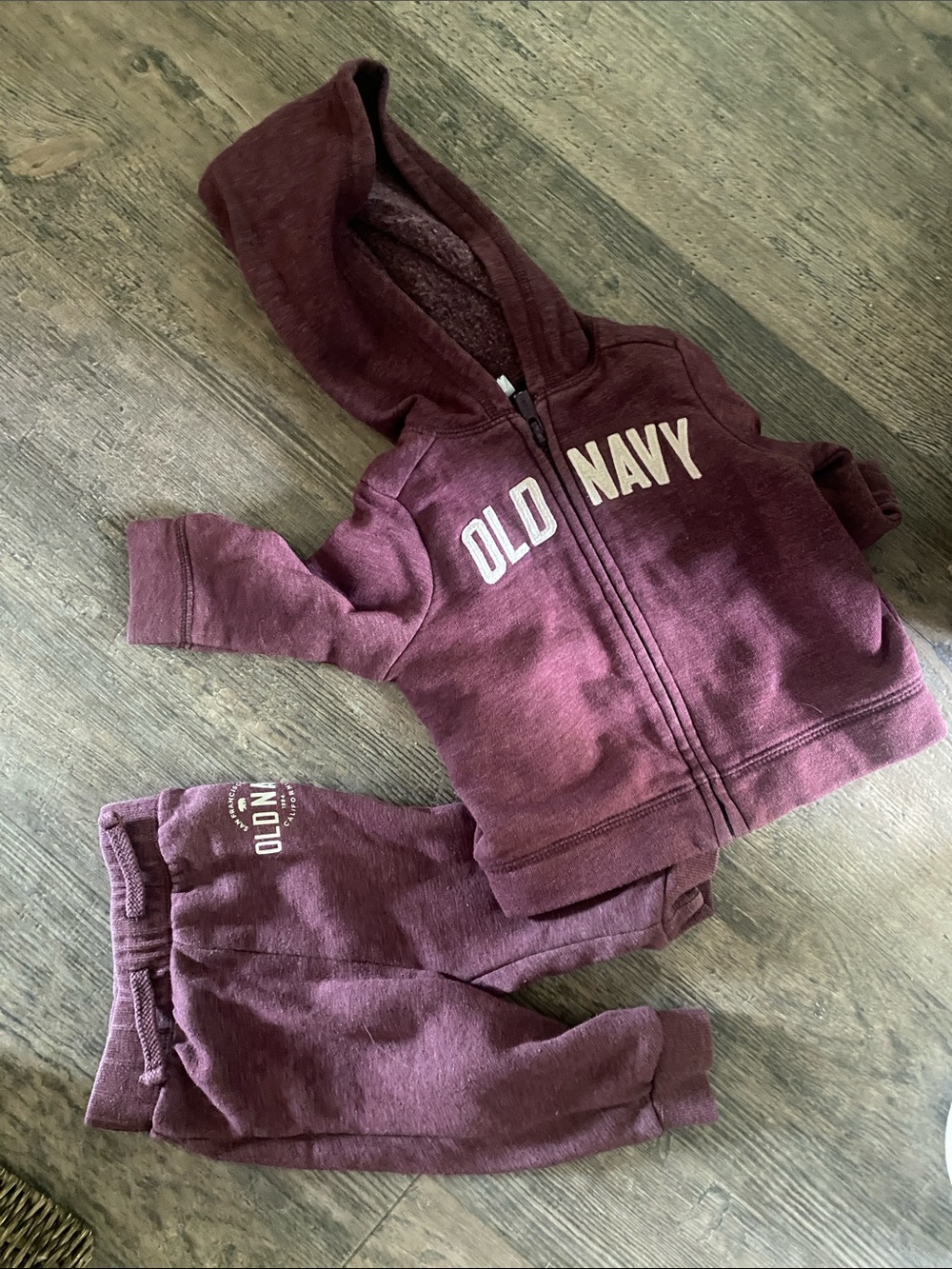 Old Navy Maroon Toddler Hoodie & Joggers Set